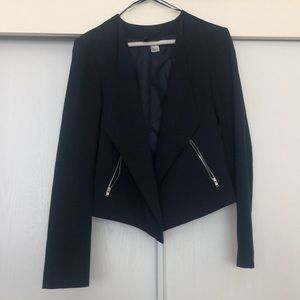 Navy blue open blazer